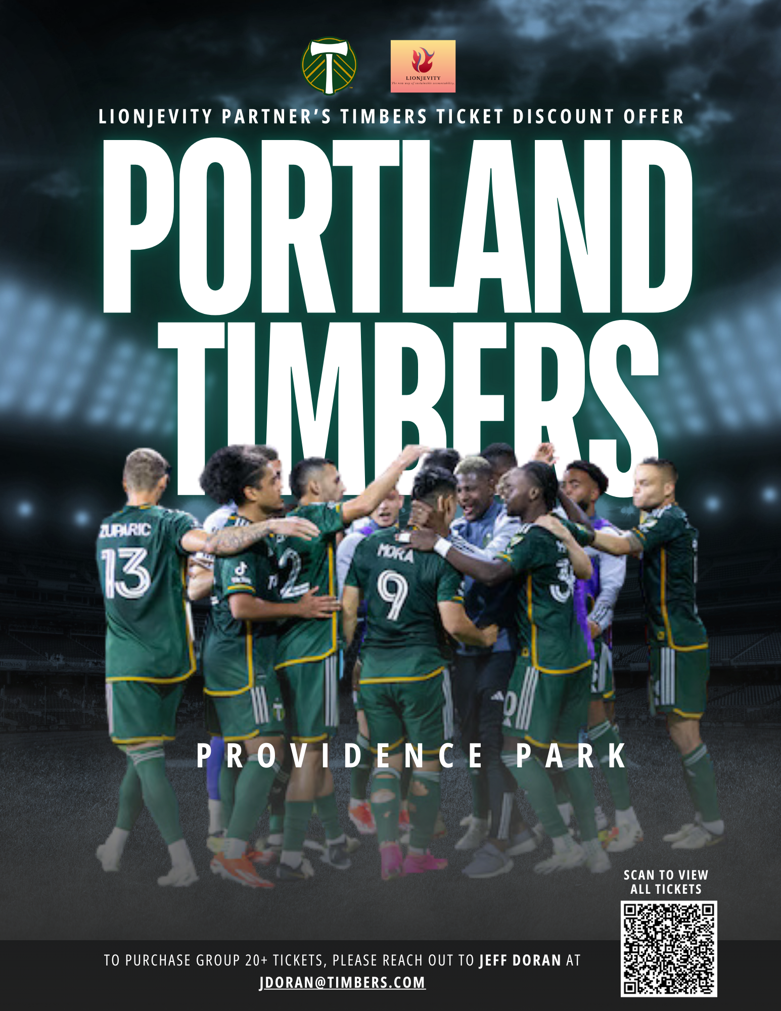 Portland Timbers Gear Up for 50th Anniversary Season with Discounted Tickets in Partnership with Lionjevity Inc.